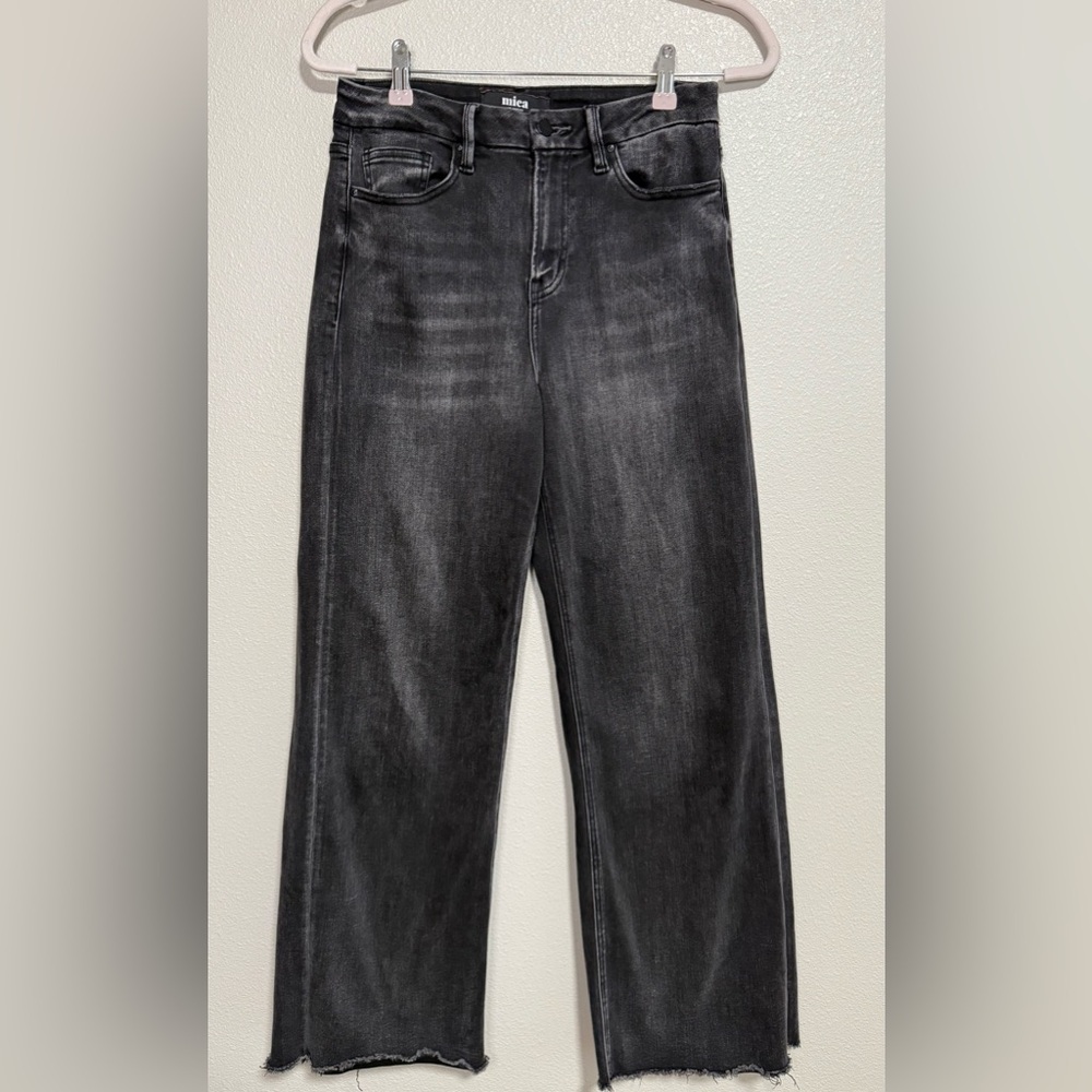Mica high rise wide leg black jean